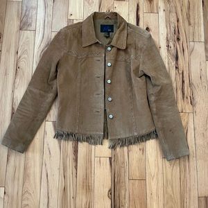 Suede fringe jacket